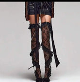 Lace Ruffle Thigh Highs Image & Stylez Women's Fashion Store
